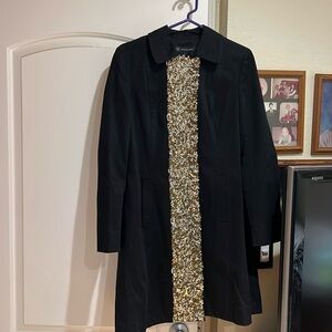 Pre-Owned: Black/Gold Coat by INC International Concepts